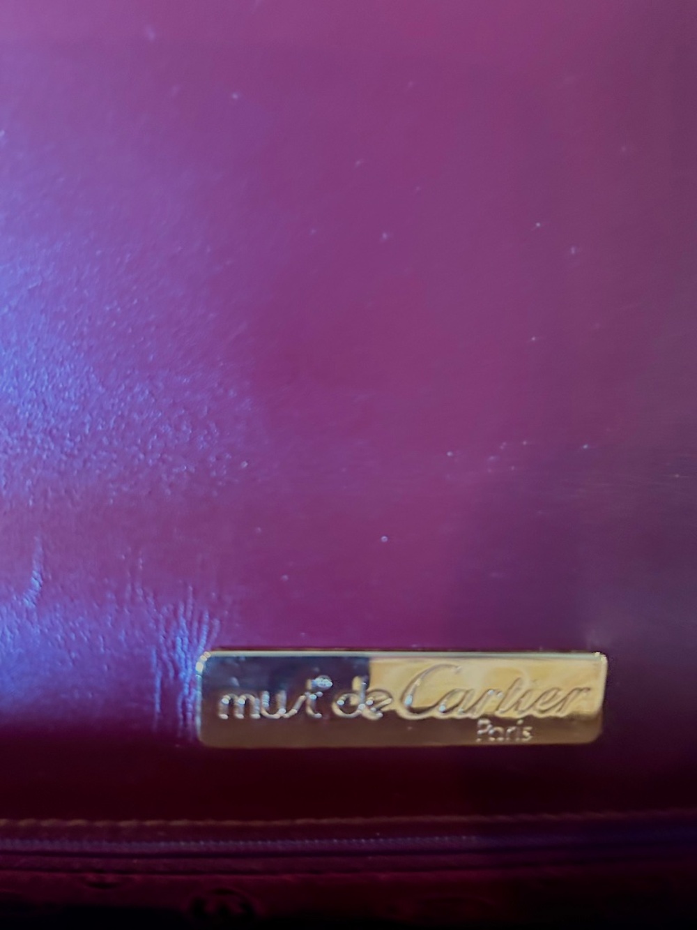Cartier Leather Clutch. Beautiful, burgundy. New.  Can be used as shoulder bag. - Picture 7 of 16